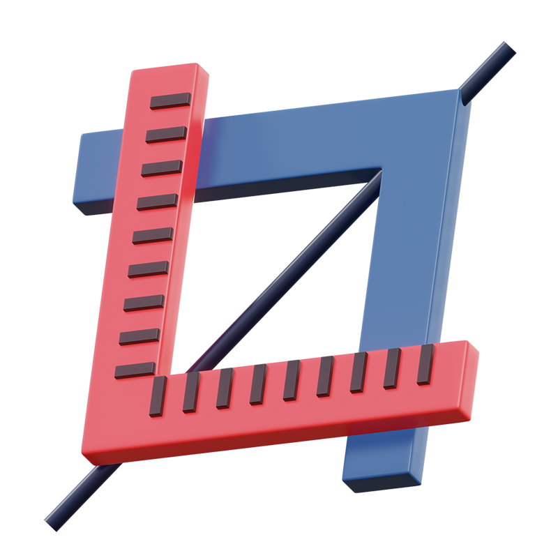 A colorful graphic featuring a ruler and triangle designed for SEO AI alt image and text applications, with SEO AI alt image and text generator for keyword tags.